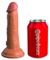 Naturvibrator „6“ Vibrating + Dual Density Silicone Cock“ mit extra starkem Saugfuß