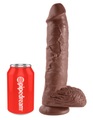 10 Inch Cock - With Balls - Brown