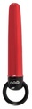 „Vibe rot metallic“, mit Rückholring, 13 cm
