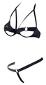 Cottelli Collection Lingerie, Bügel-BH plus String, mit offenen Cups und hufeisenförmigen Metallringen an den Brustwarzen
