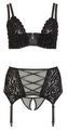 Straps-Set, 3-teilig, Bügel-Hebe/BH, Strapsgurt und String