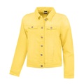 Artime, Leichte Damen-Sweat-Jeansjacke, gelb, XXL