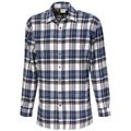 Herren Flanellhemd aus reiner Baumwolle blau