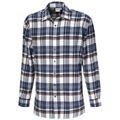 Herren Flanellhemd aus reiner Baumwolle blau