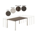Ausziehbarer Keramik-Gartentisch Oxido Dark Night, 150/210x95x73 cm