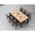 No Name, Gartentisch Teakholz Premium, 160x100x73 cm