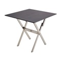 undefined, Balkon-Klapptisch Edelstahl 79 x 79 cm