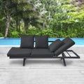 Sofa Josselin mit verstellbarem Kopfteil, anthrazit
