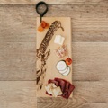 Holzbrett Zoom mit Steinbockmotiv, LxBxH ca. 50x20x2 cm