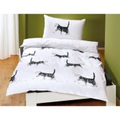 undefined, Bettwäsche in Weiss mit Katzenmotiv