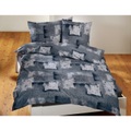Bettwäsche mit blauem Patch-Muster