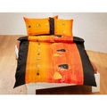 Bettwäsche mit moderner Musterung, orange, 50x70 cm