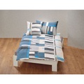 undefined, Bettwäsche mit modernem Quadratemix, blau