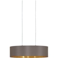 Eglo, Ovale Stoff-Hängeleuchte Carpi, 78 cm lang