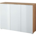 Voleo, Voleo - Schuhschrank NEW YORK - Mischmaterial - eiche/weiss - 134/40/104 cm