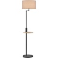 Trio Lighting, Stehleuchte Claas, Ablagefläche, USB-Port, schwarz