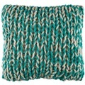 Kas - Kissenbezug Splice - 48 x 48 cm - Türkis und Beige