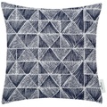 TOM TAILOR Kissenhülle »Squared Triangle«, (1 St.), mit unifarbener Rückseite in Leinenoptik