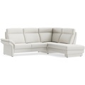Ecksofa Albula Weiss Leder 250 cm 215 cm