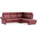 Ecksofa Albula Rot Leder 250 cm 215 cm