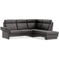 Ecksofa Albula Braun Leder 250 cm 215 cm