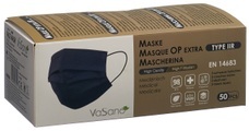 VaSano OP Maske extra Typ IIR deutsch/französisch/italienisch/englisch schwarz (50 Stück)