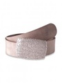 Claudette Silver taupe 45mm by BASIC BELTS