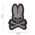 Klettabzeichen Skull Bunny - grau