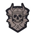Klettabzeichen Viking mit Axt - grau