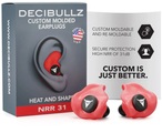 Decibullz - Custom Molded Earplugs Gehörschutzstöpsel rot (SNR=27db)