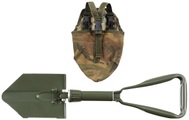 BW Klappspaten, 3-teilig, oliv, mit gebrauchter Tasche
