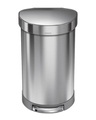 Simplehuman, Simplehuman CW2030 halbrunder Abfalleimer edelstahl