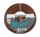 Gardena 18034-20 Comfort Flex - Schlauch mit Systemteile (Schwarz/Orange)