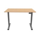 Contini höhenverstellbarer Bürotisch RAL 7045 1.6x0.8m Ahorn Natur