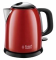 RUSSELL HOBBS, Russell Hobbs 24992-70 Colours Plus+ Mini - Wasserkocher (Rot/Schwarz)