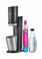 SODASTREAM, Sodastream Crystal CQC Black/Metal Wassersprudler mit Karaffe