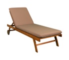 Contini Sonnenliege mit Kissen Taupe