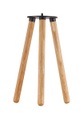 LED-Tischleuchte Kettle Tripod Holz, Schirm 22cm