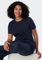 Shirt kurzarm Modal blau - Mix+Relax 40
