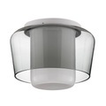 Helestra Canio - Glas-Deckenleuchte, rauchgrau