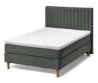 undefined, Boxspringbett, ca. 160 x 200 cm, anthrazit