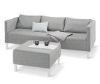 undefined, Lounge-Sofa mit Sunbrella®-Stoff, hellgrau