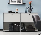 undefined, Sideboard Metall »CN3« mit versetzbaren Klappenfächern, weiss