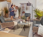 undefined, Gartensofa-Set in Bambusoptik