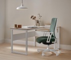 undefined, Eckschreibtisch mit Furnierkante