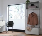 Garderobe Metall »CN3« mit Klappfach, weiss