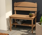 Kleine Gartenbank mit Ablage