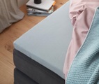 undefined, Jersey-Boxspring-Fixleintuch, grau, Übergrösse