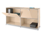 undefined, Metall-Sideboard mit 2 versetzbaren Klappenfächern
