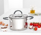 undefined, Edelstahl-Kochtopf mit Glasdeckel, 2 l